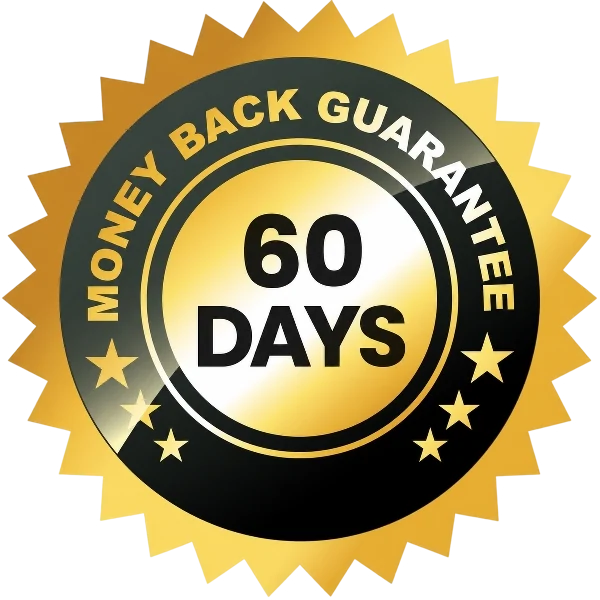 AlphaErec 60-day money-back guarantee badge