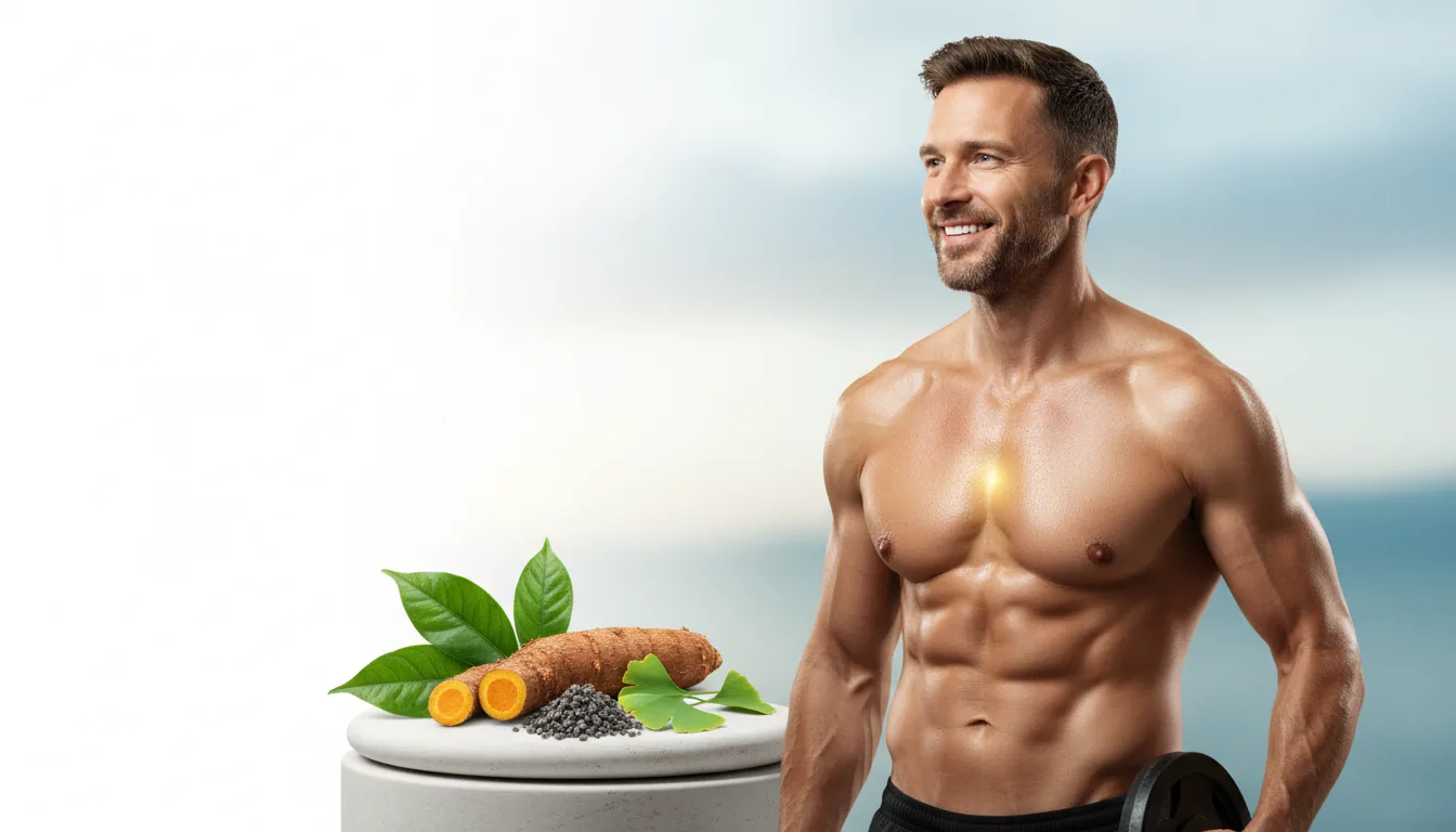 AlphaErec men&rsquo;s performance gummies with the botanical ingredients behind the formula