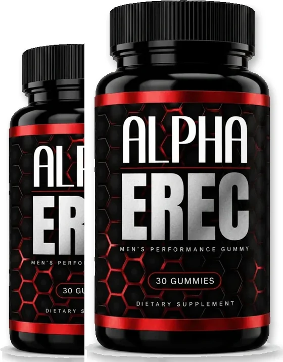AlphaErec 2-bottle men&rsquo;s performance gummy package