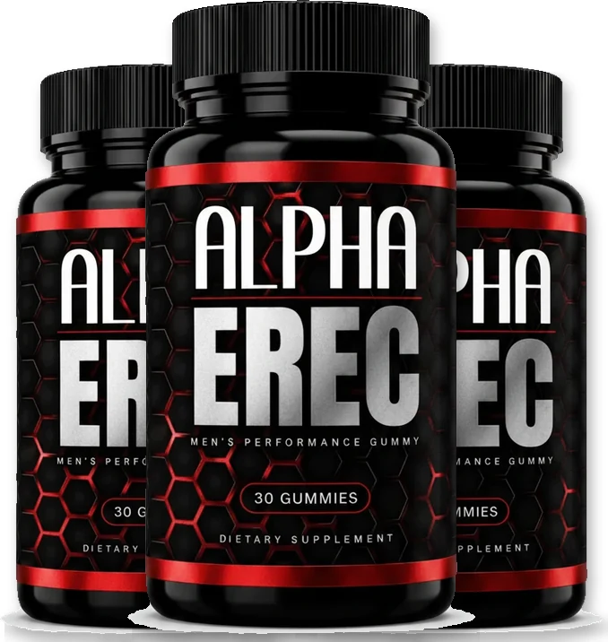 AlphaErec 3-bottle men&rsquo;s performance gummy package