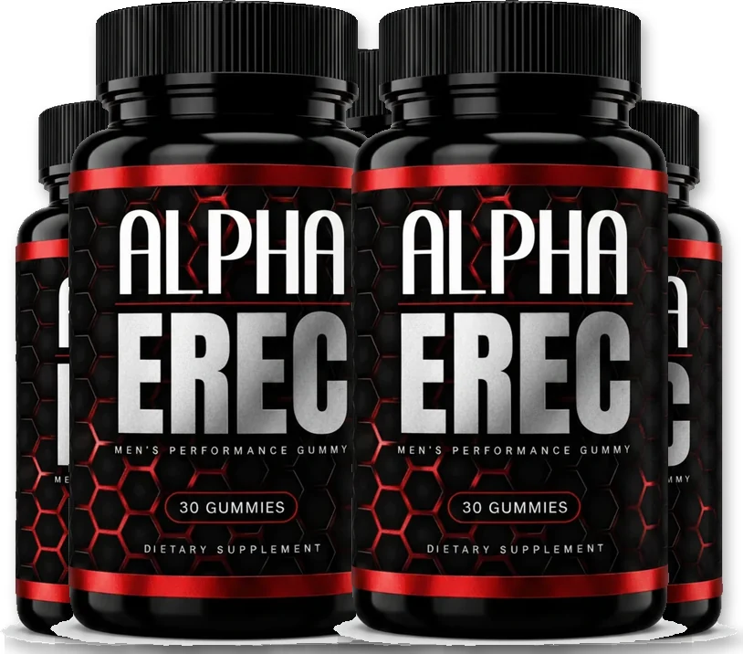 AlphaErec 6-bottle best-value men&rsquo;s performance gummy package